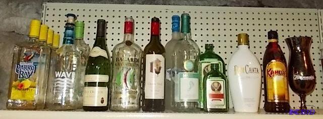 Collection Of Empty Liquor Bottles...