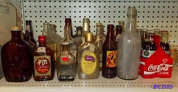 Collection Of Old Bottles, Coke Bottles...