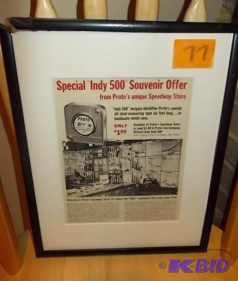 Framed Indy 500 Wall Art (Souvenir)...