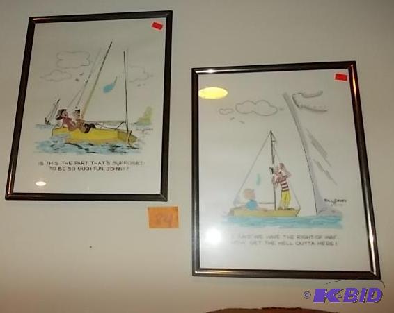 2-Sailing Cartoons, By Bill Davey 1973...
