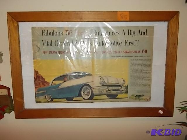 1956 Pontiac Ad (Framed 28 x 18)...