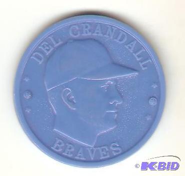 Del Crandall 1960 Armour Plastic Baseball Coin