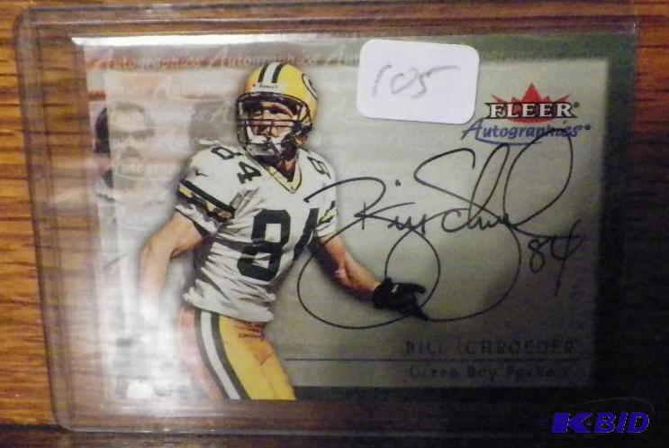 Fleer 2000 Bill Schroeder Autographed Card