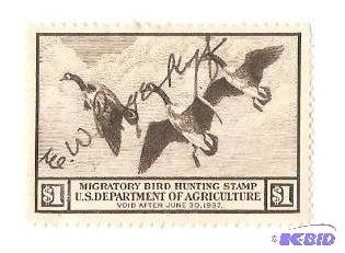 1936 Migratory Waterfowl Stamp - used