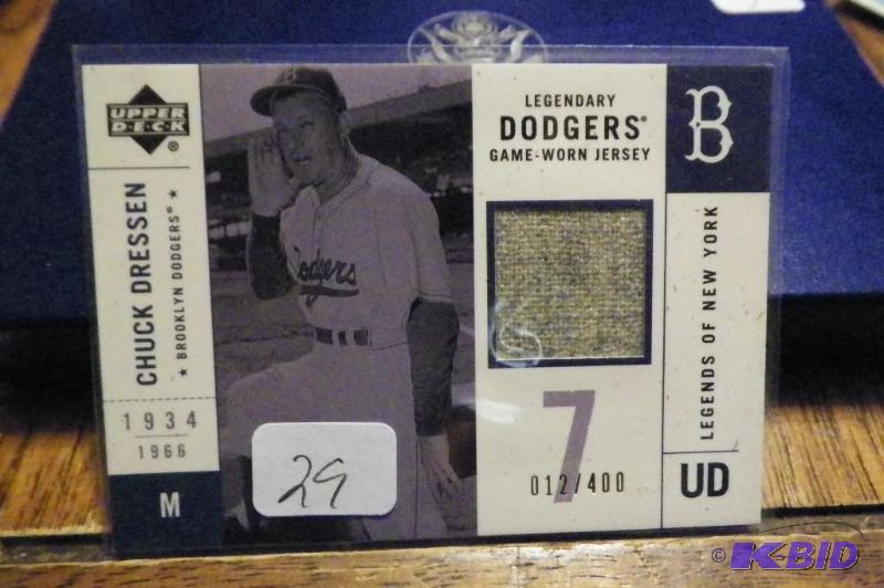 2001 Chuck Dressen Jersey Card