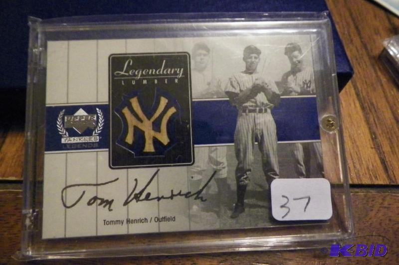Tommy Heinrich Yankees Legends  Bat Card