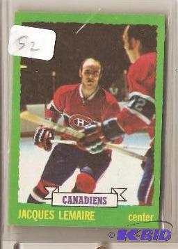 1973-74 Jacques Lemaire Rookie Card
