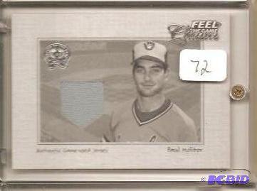 2001 Fleer Greats of the Game Twins manager Paul Molitor Game Used jersey