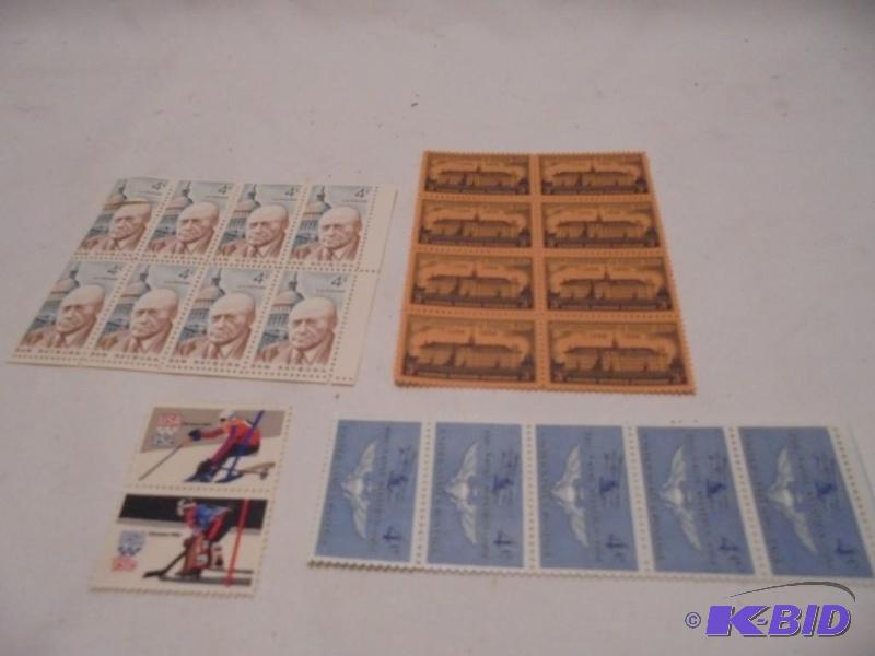Lot of vintage unused stamps in blocks. &nbsp...