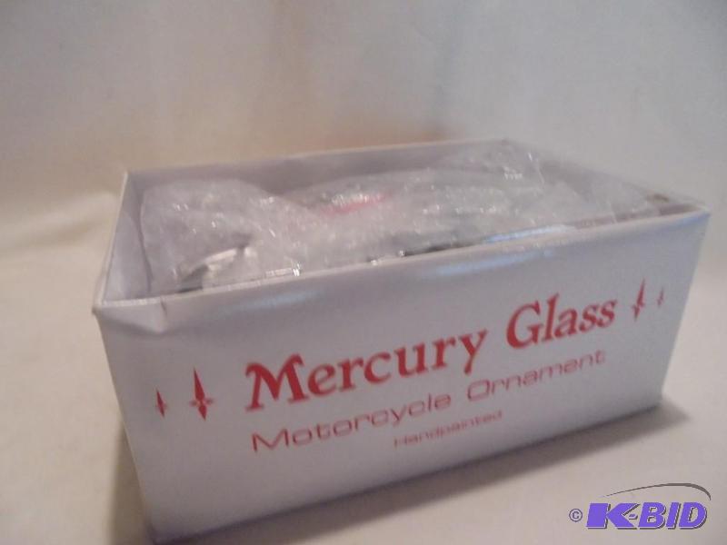 Mercury Glass motorcycle ornament. &nbsp...