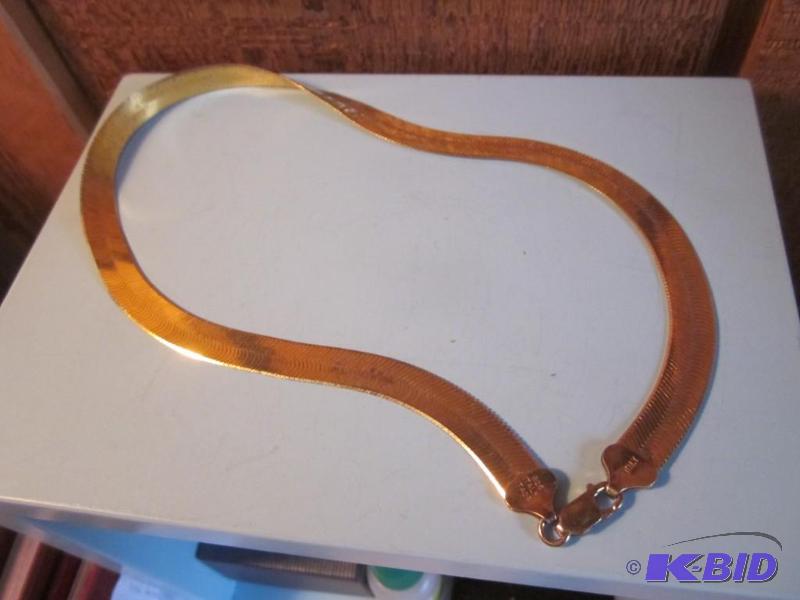 Sterling Silver 16 inch Herringbone necklace ...