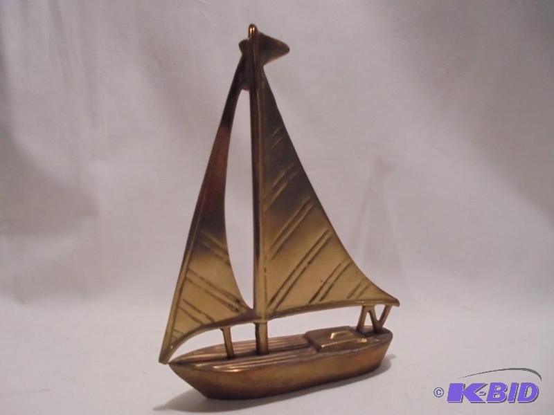 Heavy solid brass 10 inch sailboat. &nbsp...