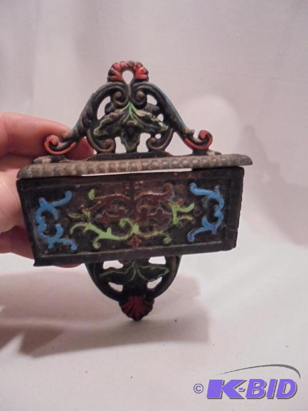 Wilton cast iron matchbook holder....