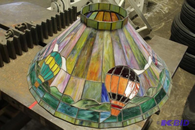 lot 10 image: Stained Glass Lamp Shade