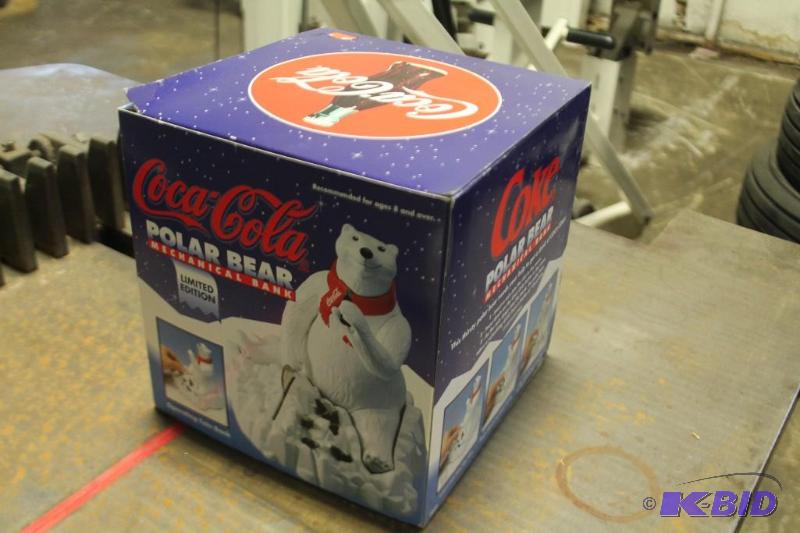 lot 11 image: Coca-Cola Polar Bear Mechanical Bank