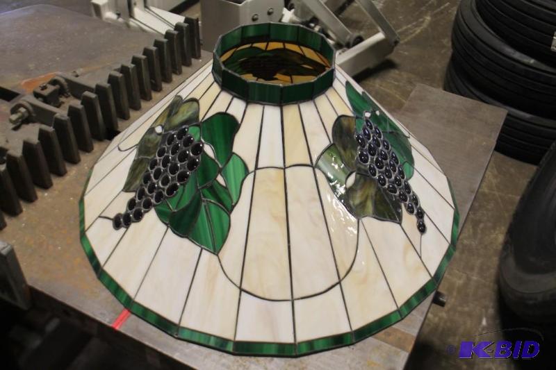 lot 9 image: Stained Glass Lamp Shade