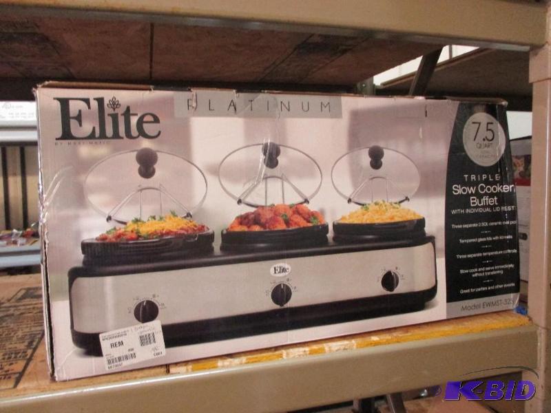 Elite buffet, one broken tub...