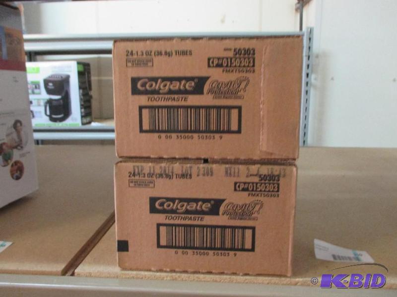 2 boxes of Feb 2014 expired toothpaste...