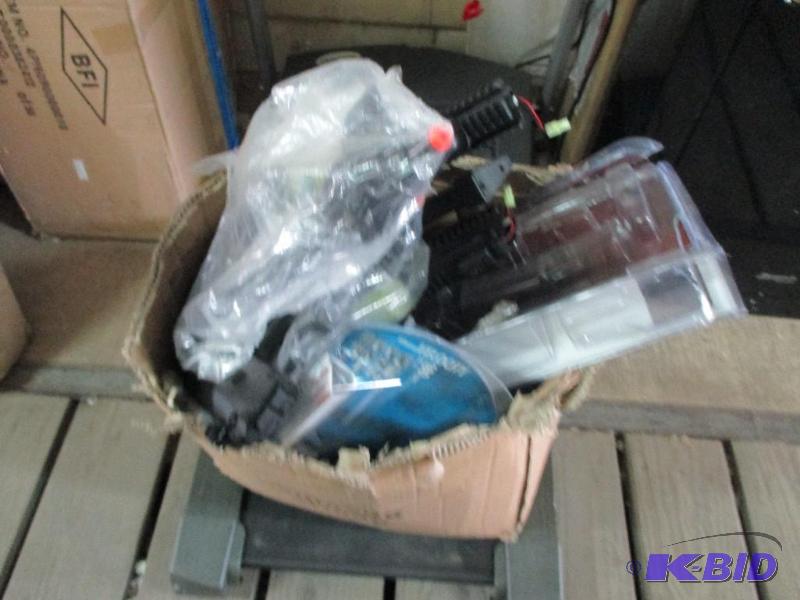 box of air soft rifles and parts...