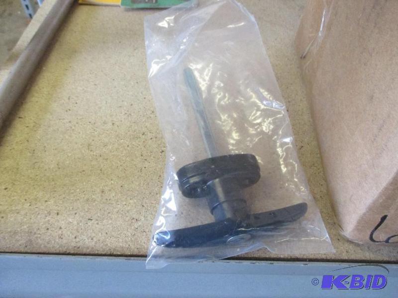 Box of T handle latch levers with keys...