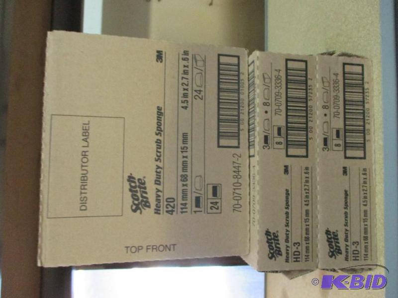 3 boxes of scotch brite sponges...