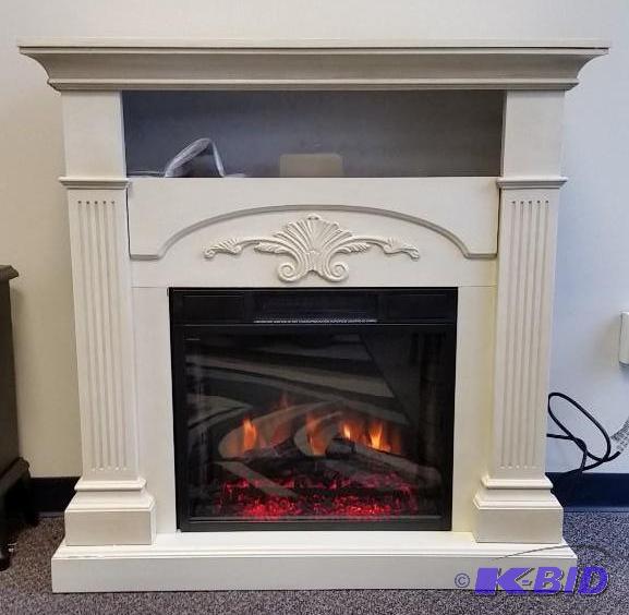 Mcleland Design White Firplace mantel welectric Heater.  New out of Box.  Small Blemish on Top