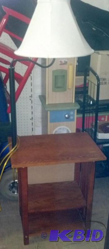 End table with Lamp. Looks great and works go...