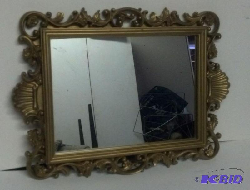 Vintage Mirror-Gold Trim 14 X 16...