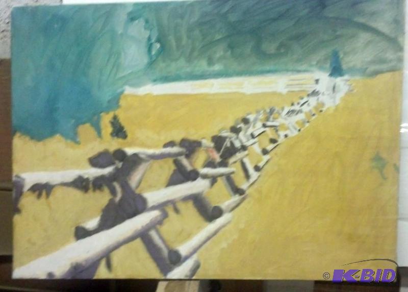 Picture as shown-Canvas Hand Painted 19 X 24...