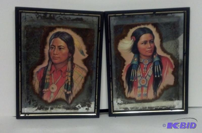 Pictures as shown-VINTAGE Indian Mirror Art 1...