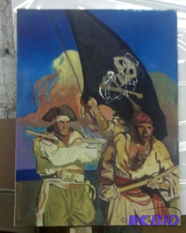 Picture as shown-Canvas Hand Painted 22 X 30...