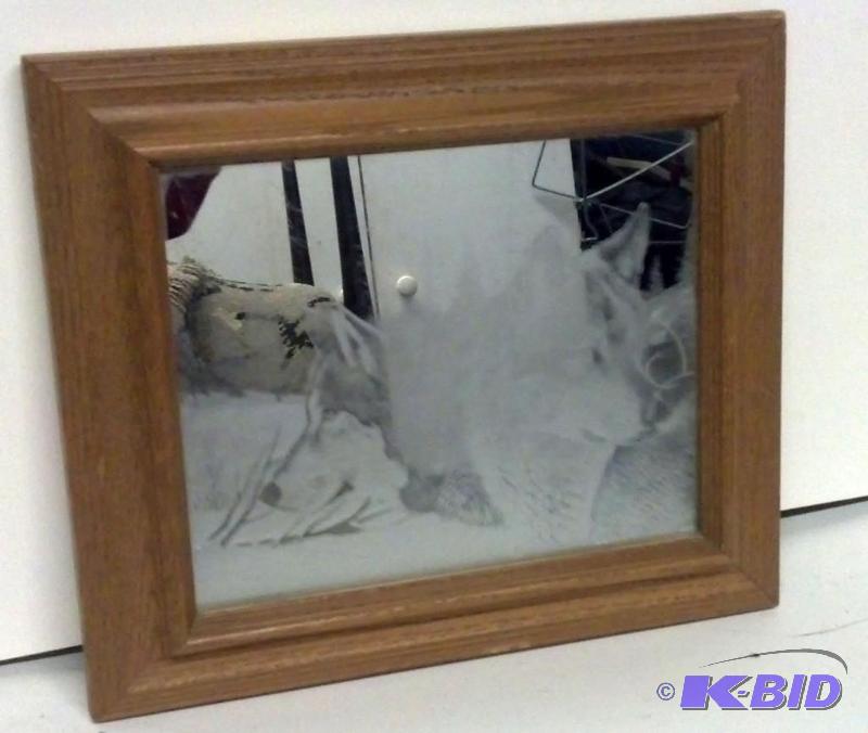 Wolf Etched Mirror-11 X 16...