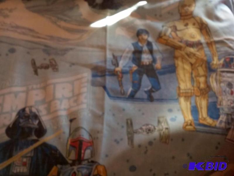 VINTAGE STAR WARS FLAT SHEET LORD VADER DESIG...