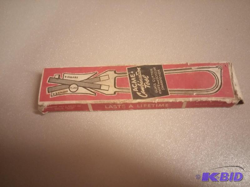 VINTAGE Glass Cutter, knife and Scissors Shar...