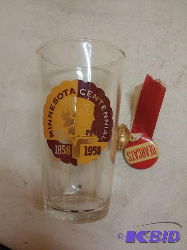 Vintage 1958 Minnesota Centennial Glass Perfe...