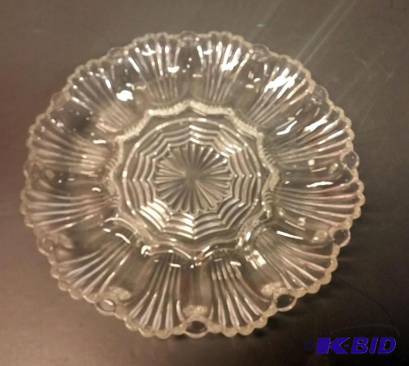 lot 57 image: Vintage Devil Egg Plate, Perfect shape...