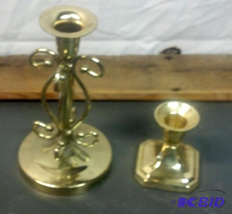 lot 62 image: Set of brass Candle Holders...