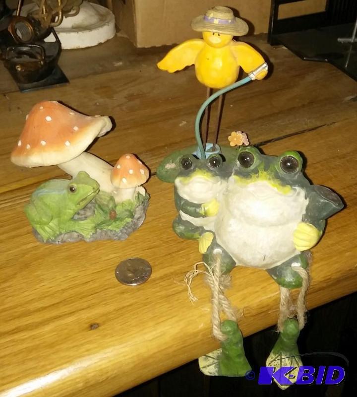 lot 64 image: Frog and Bugs statuettes...