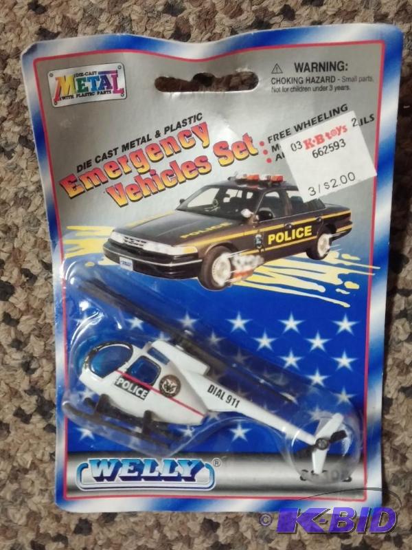 lot 67 image: Vintage Police helicopter die cast...