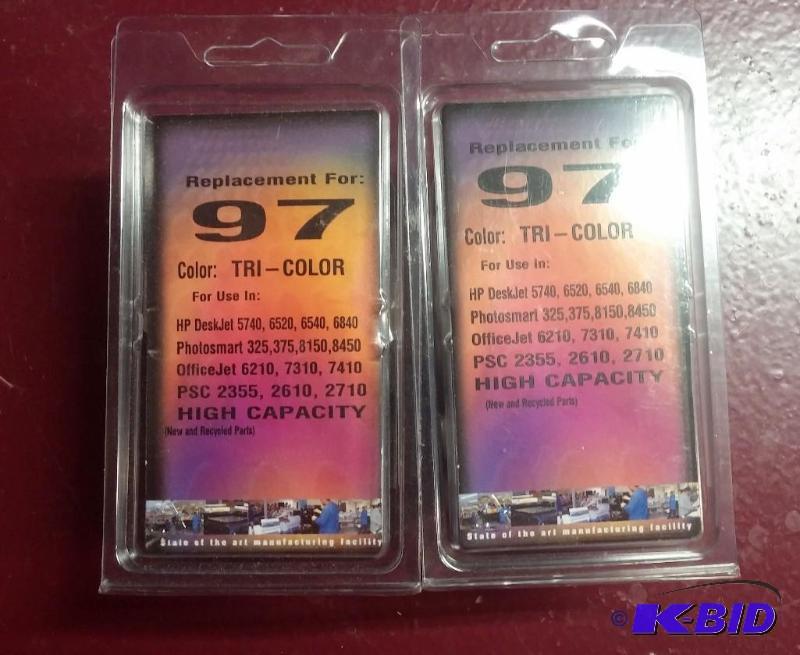 lot 9 image: Lot of 2 97 High Capacity Tri-Color Printer I...