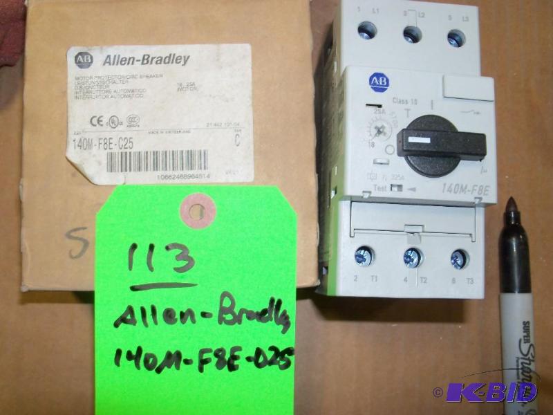 140M-F8E-C25 ALLEN BRADLEY CIRCUIT BREAKER...