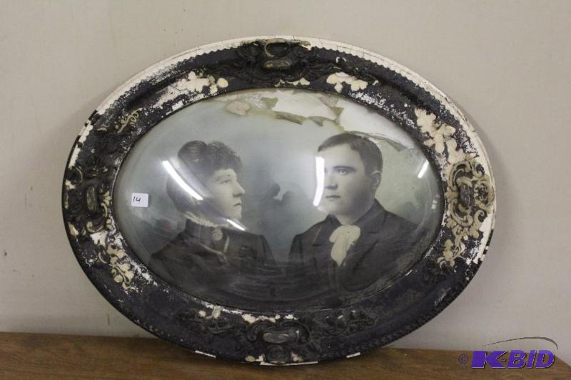 Antique Picture in Frame  Frame has condition...