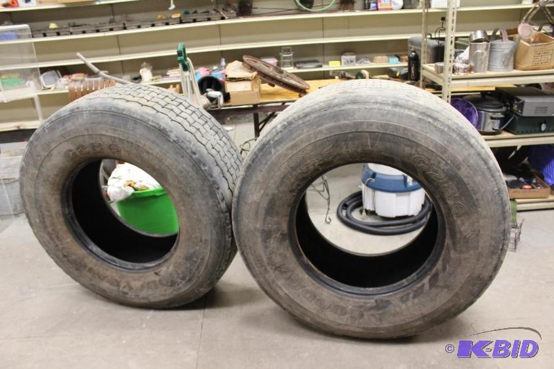 Pair Goodyear 42565R22.5 Tires