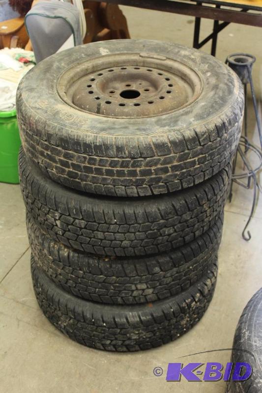 19570R14 Tires, set of 4, 90% Tread