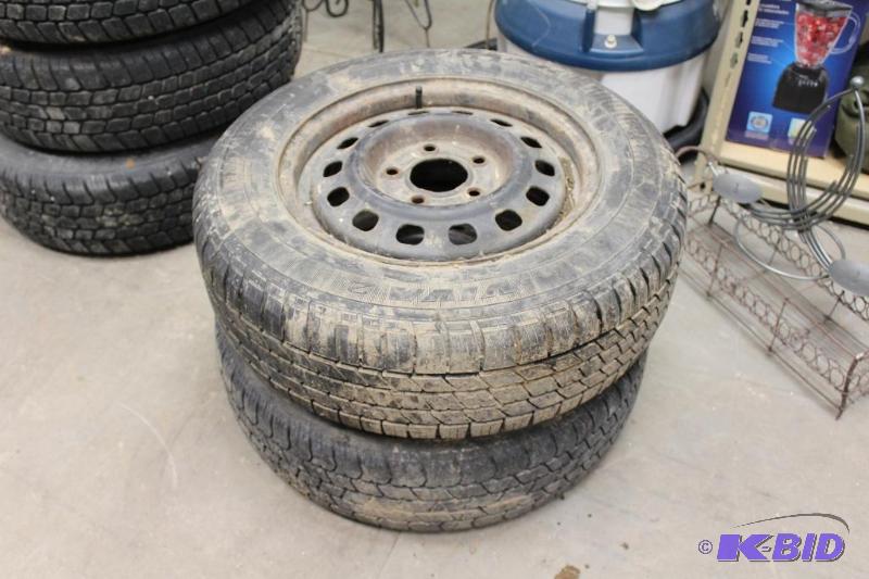 18570R14 Tires, Mis-Matched Pair, 90% Tread