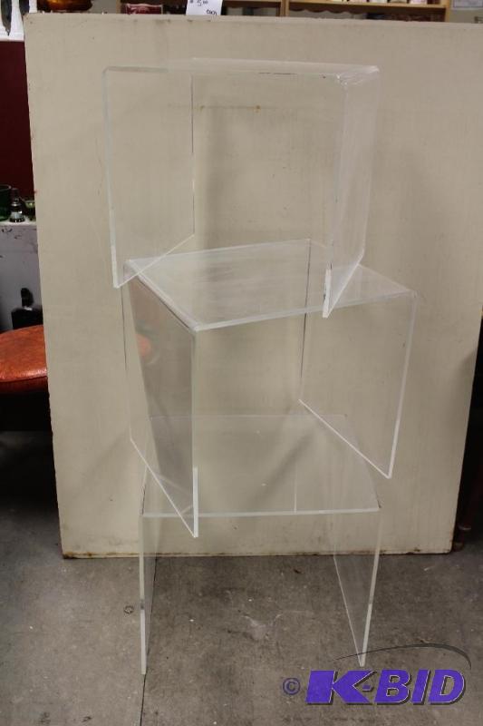 3 Nesting Acrylic End Tables  Display Tables...