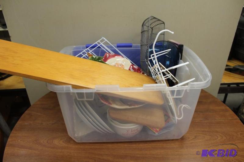 Storage Tote of Assorted Goods...