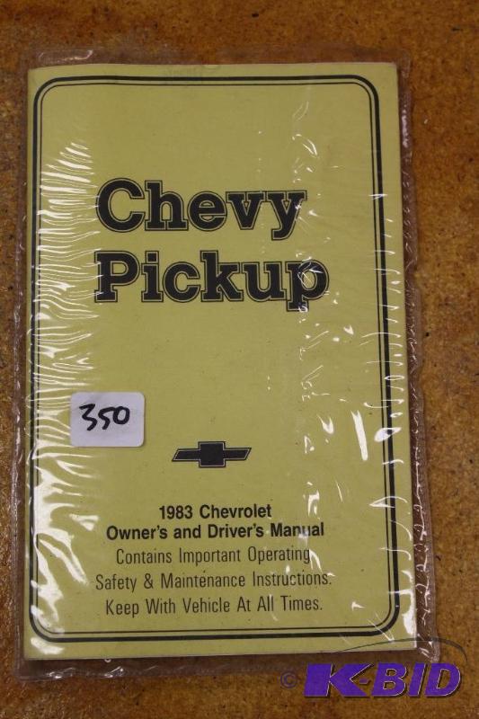 1983 Chevy Pickup Owners Manual  Appears Unus...