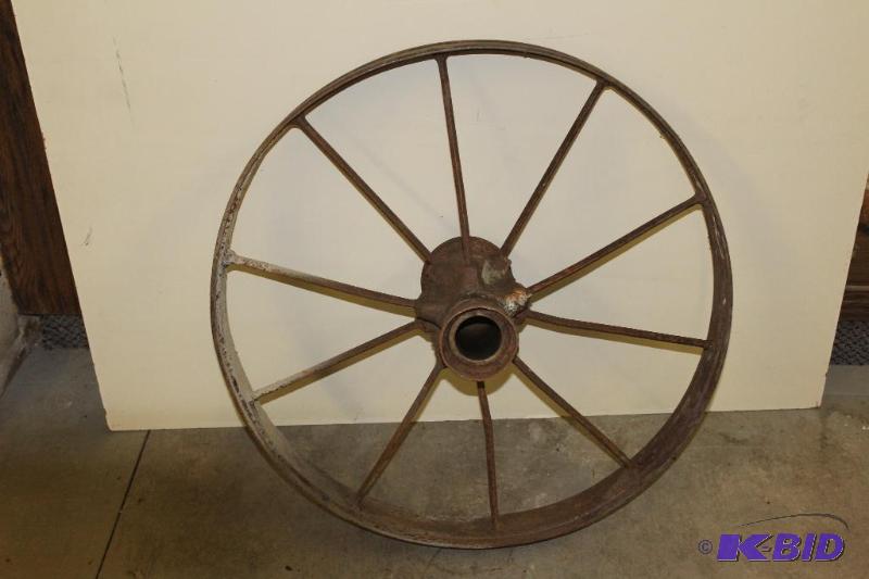 Antique Steel Wheel, 30&quot...