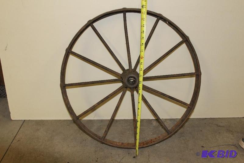Antique Steel Wheel, 24&quot...